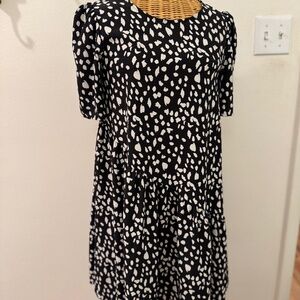 Black and White Spotted Dress